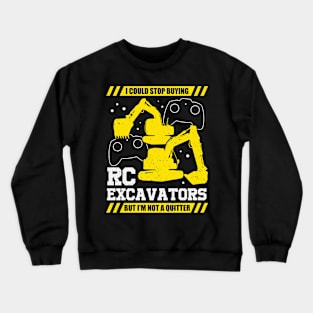 RC Excavator Construction Vehicle Digger Gift Crewneck Sweatshirt